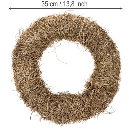 Corona de material natural, corona decorativa natural para proyectos de bricolaje, 35 cm | Floristik24.es