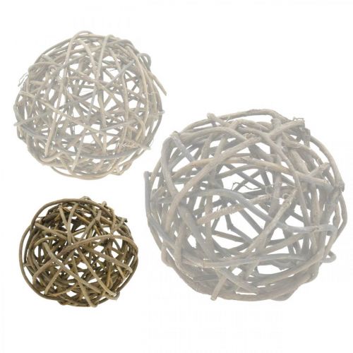 Floristik24 Bola deco vid natural oscuro Ø15cm