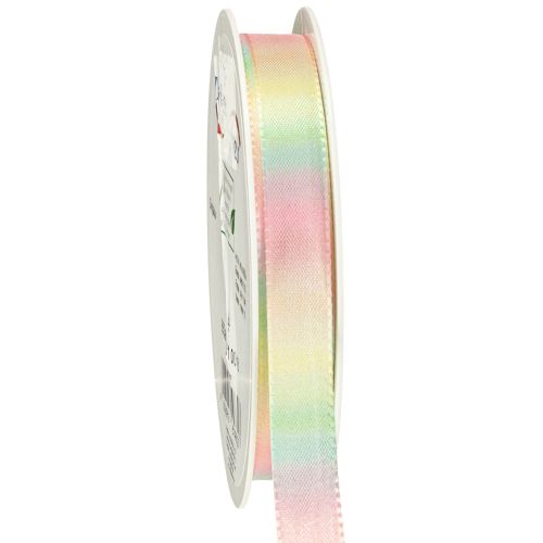 Cinta arcoíris pastel, cinta decorativa, cinta de regalo, 15 mm, 18 m