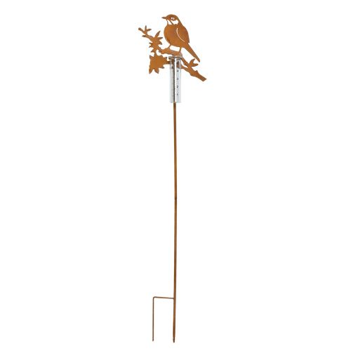 Floristik24 Tapón de jardín pluviómetro pájaro óxido 23x7,5x110cm