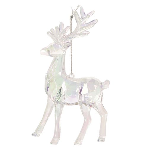 Adornos de renos acrílicos para árbol de Navidad, 14 cm, 4 unidades | Floristik24.es