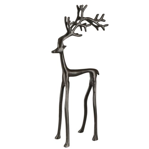 Floristik24 Decoración reno metal Navidad en marrón 17x8x38,5cm