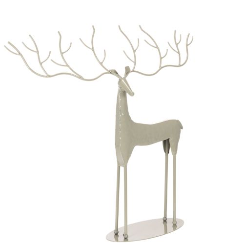 Escultura decorativa de ciervo con grandes astas, estilo moderno de metal, 48 cm. comprar | Floristik24.es