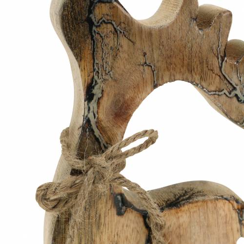 Floristik24 Decoración navideña decoración figura reno madera 21cm