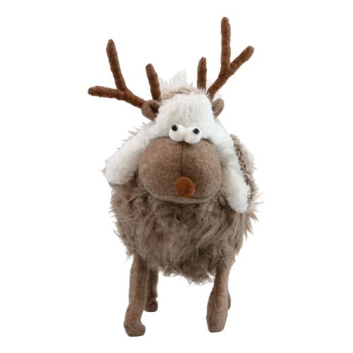Artículo Decoración de mesa de reno Navidad Figura decorativa navideña 23cm