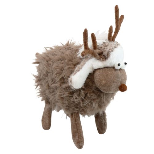 Artículo Decoración de mesa de reno Navidad Figura decorativa navideña 23cm