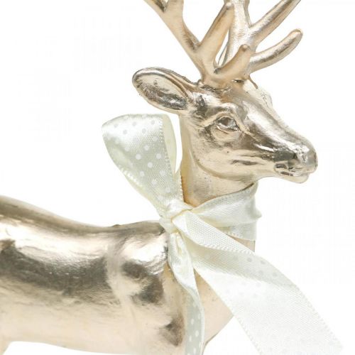 Floristik24 Deco ciervo de pie decoración de mesa de champán Navidad 18,5 cm 4 piezas