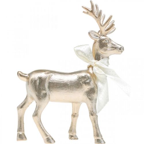 Floristik24 Deco ciervo de pie decoración de mesa de champán Navidad 18,5 cm 4 piezas