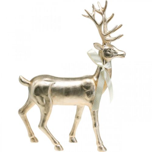 Floristik24 Figura decorativa ciervo champán ciervo decorativo grande Navidad 47cm