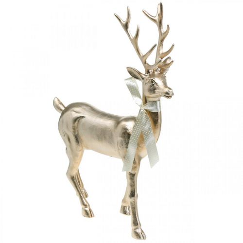 Floristik24 Figura decorativa ciervo champán ciervo decorativo grande Navidad 47cm