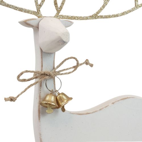 Floristik24 Decoración de mesa Navidad Figura navideña decoración de renos Al. 35,5 cm