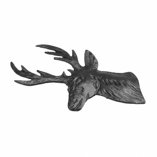 Artículo Busto de reno decorativo metal negro 8cm × 4,8cm 8uds