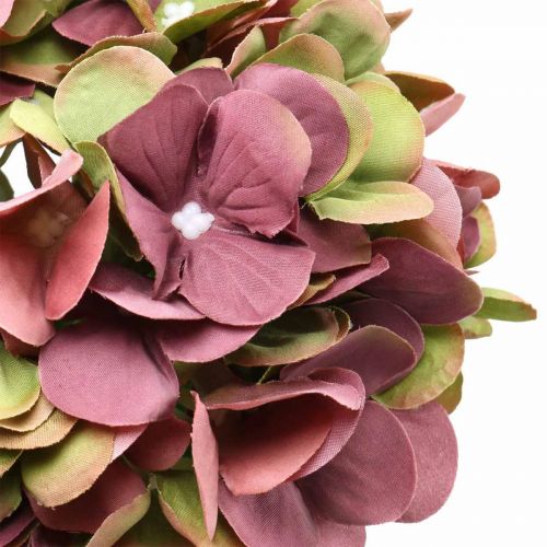 Artículo Hortensia rosa artificial, burdeos flor artificial grande 80cm