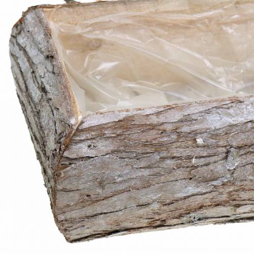 Floristik24 Macetero de madera blanca lavada 45 × 19cm H10cm