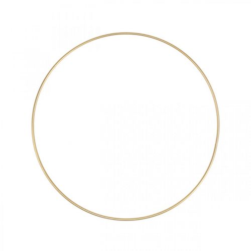 Floristik24 Anillo de metal anillo decorativo Scandi ring deco loop dorado Ø30cm 4pcs