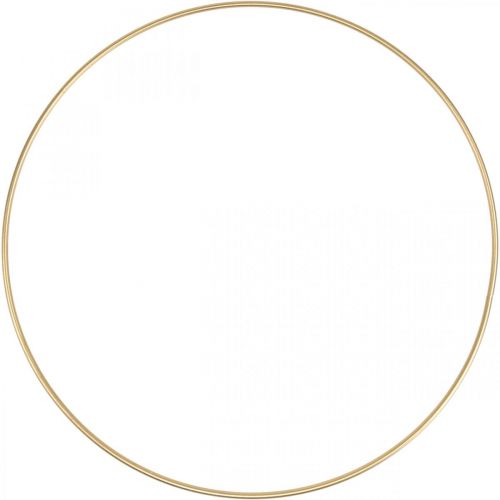 Floristik24 Anillo de metal anillo de decoración Scandi ring deco loop dorado Ø40cm 4pcs