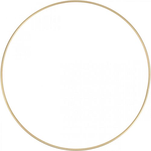 Floristik24 Anillo de metal anillo de decoración Scandi ring deco loop dorado Ø40cm 4pcs