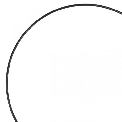 Artículo Anillo de metal anillo de decoración Scandi ring deco loop negro Ø25cm 4pcs