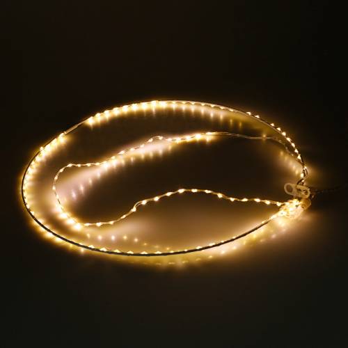 Floristik24 Anillo con micro LED Ø38cm blanco cálido 125L blanco Para exterior e interior