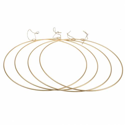 Artículo Aro decorativo para colgar oro Ø35cm 4ud