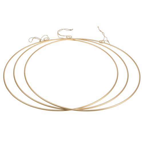 Artículo Anillo deco para colgar oro Ø50cm 3pcs