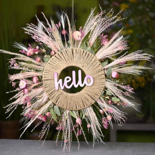Floristik24 Bola De Amaranto, Gomphrena Globosa, Flor De Verano, Flor Seca Rosa L49cm 50g