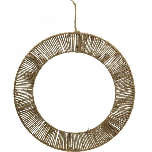 Artículo Decoración de pared anillo de decoración de verano para colgar yute boho, metal Ø49cm