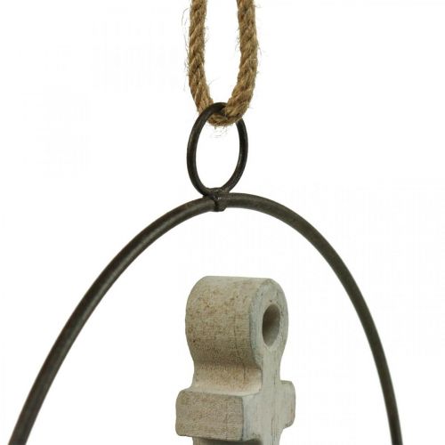 Artículo Anilla metálica decorativa para colgar veleros/anclas Ø18cm 2 piezas