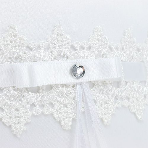 Floristik24 Anillo almohada 20cm x 20cm blanco