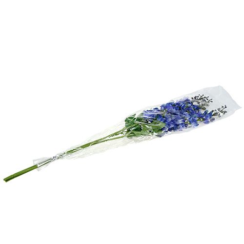 Floristik24 Delphinium Blue 78cm 3 piezas
