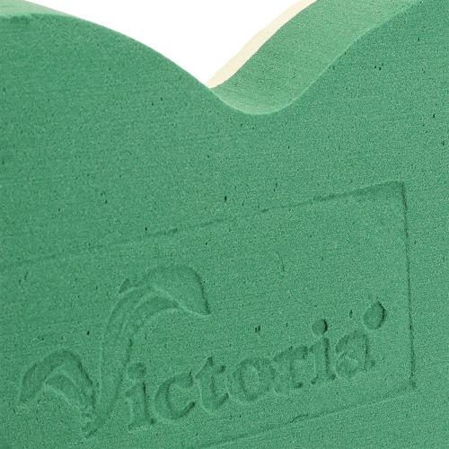 Artículo Corazón de espuma floral romántico 30cm espuma floral verde 2 piezas