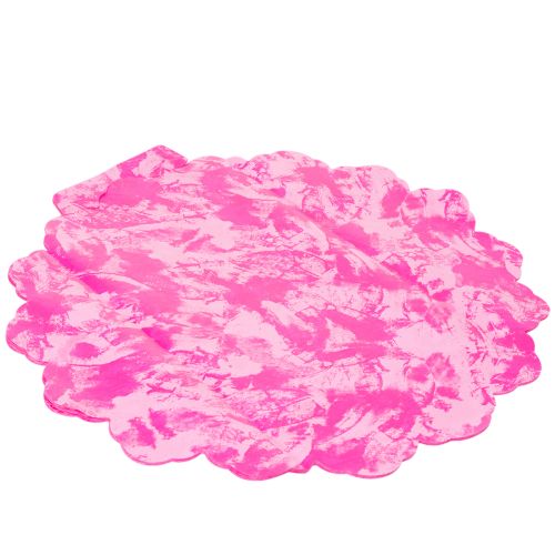 Collarín floral rosa Rondella para ramos, 48 cm