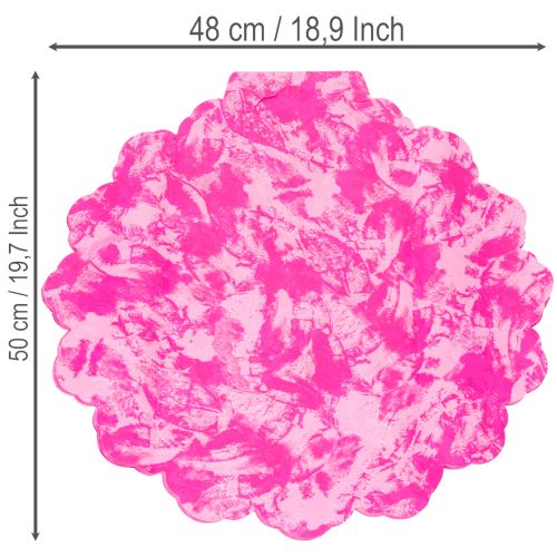 Collarín floral rosa Rondella para ramos, 48 cm | Floristik24.es