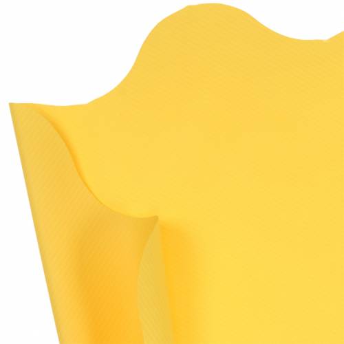 Floristik24 Puño Rondella amarillo a rayas Ø40cm 50pcs puño olla