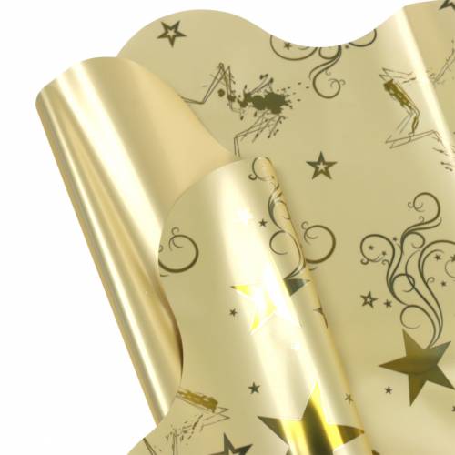 Floristik24 Motivo navideño Rondella 60cm oro 50pcs