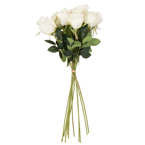 Rosas artificiales de tallo largo para jarrón, 62 cm, 12 unidades. | Floristik24.es