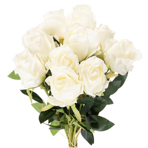 Rosas artificiales de tallo largo para jarrón, 62 cm, 12 unidades. | Floristik24.es