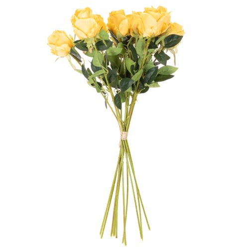Rosa artificial de tallo largo, flor artificial, 62 cm, 12 unidades | Floristik24.es