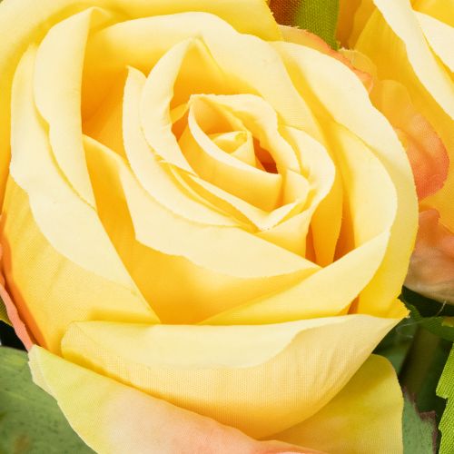 Artículo Arreglo floral de ramo de rosas para una elegante decoración en el salón 44cm 6 piezas