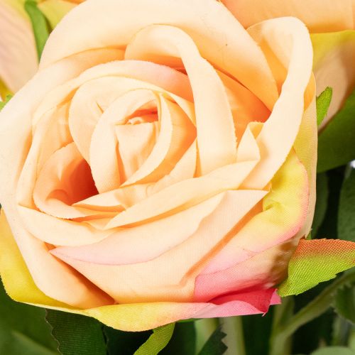 Artículo Ramo de rosas artificiales de aspecto realista, de larga duración, para decoración de bodas, 44 cm, 6 piezas