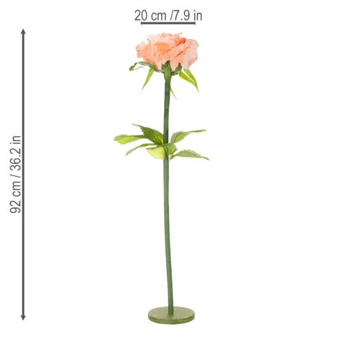 Artículo Flor de rosa artificial para una decoración interior elegante y encantadora, 92 cm