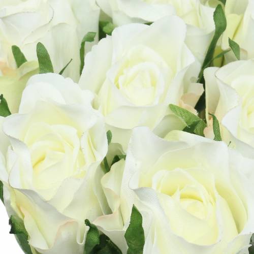 Floristik24 Rosa blanca 42cm 12pcs