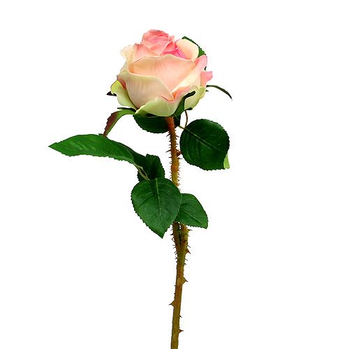 Floristik24 Rosa artificial rosa crema Ø9cm L45cm 1 pieza