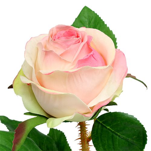 Floristik24 Rosa artificial rosa crema Ø9cm L45cm 1 pieza
