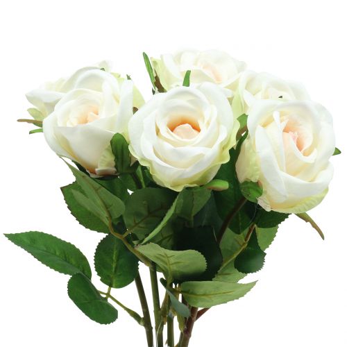 Floristik24 Crema artificial rosa 44cm 6pcs