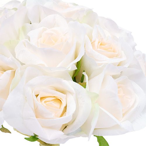 Floristik24 Ramo de rosas blanco Ø26cm