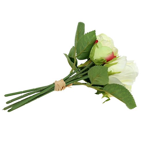 Floristik24 Rosenbund blanco-verde Ø15cm L25cm