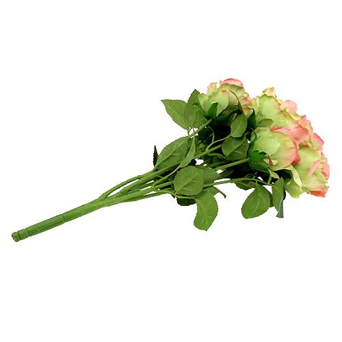 Artículo Rosal artificial verde, rosa 55cm