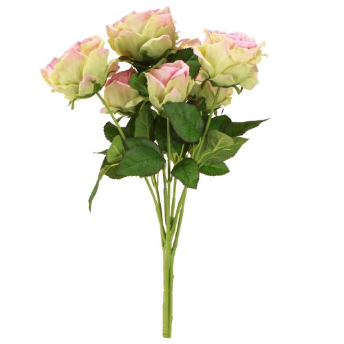 Artículo Rosal artificial verde, rosa 55cm