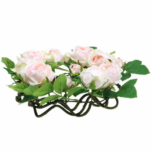 Floristik24 corona de rosas rosa Ø35cm